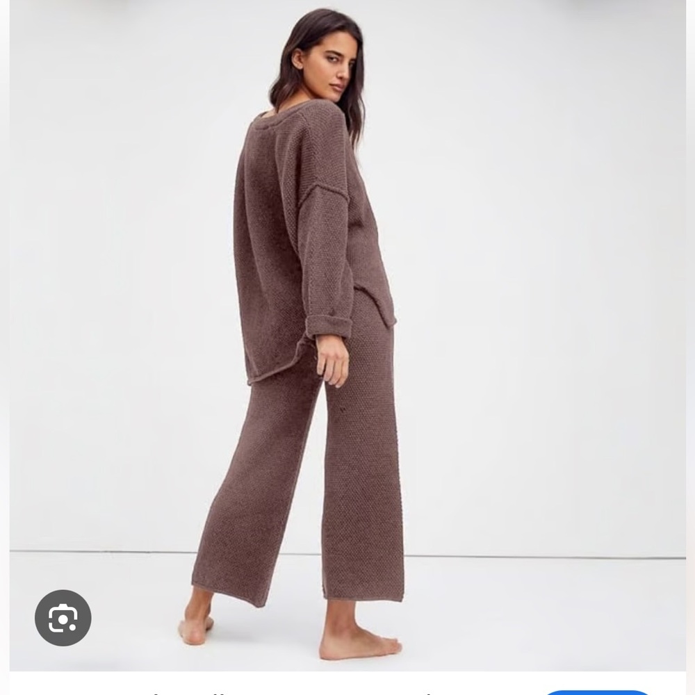 Free People Hailee Brown Sweater Set